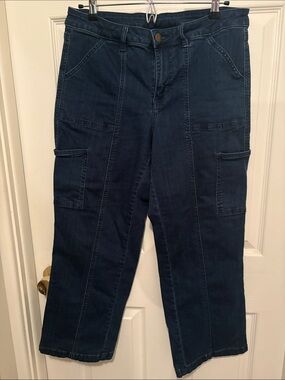 Belle by Kim Gravel Dark Blue Women's Cargo Jeans